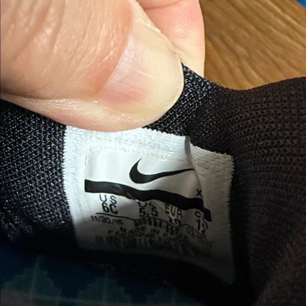 Nike Kids Black and Cream Sneakers